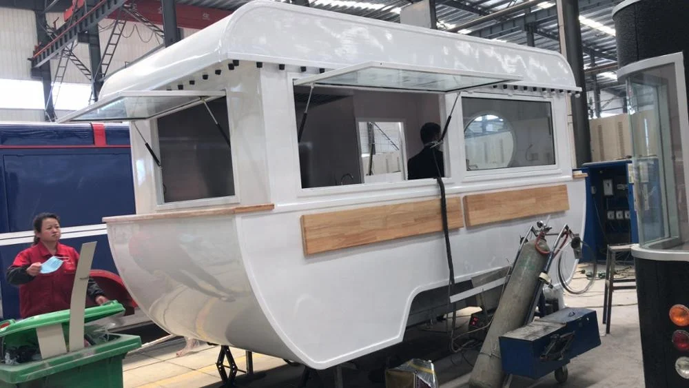 
Hot sale ice cream trailer food vending cart kiosk food trailer car with italian gelato machine retro food trailer for sale 