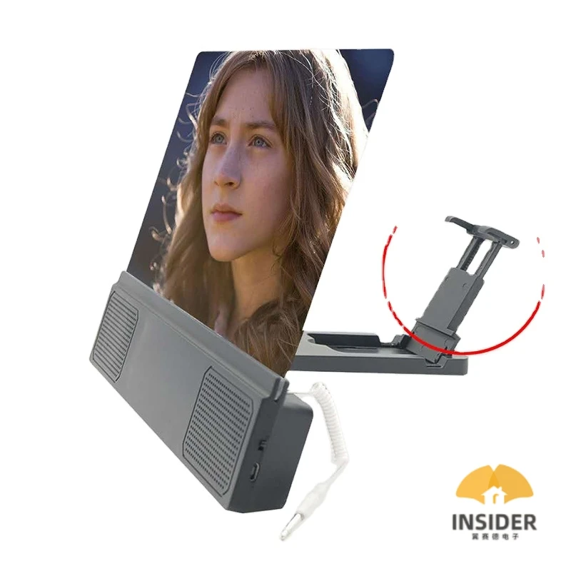 Увеличенное стекло увеличительное новейшее определение увеличенное 3D видео держатель для рабочего стола поставщик Hd усилитель экрана мобильного