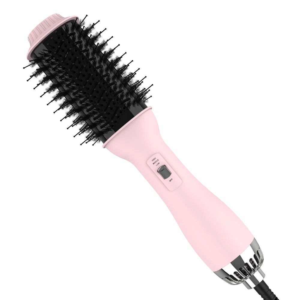 SMET New Hair Dryer Hot Air Brush 4 In 1 Multifunctional Negative Ions Hair Blow Dryer Straightener Brush