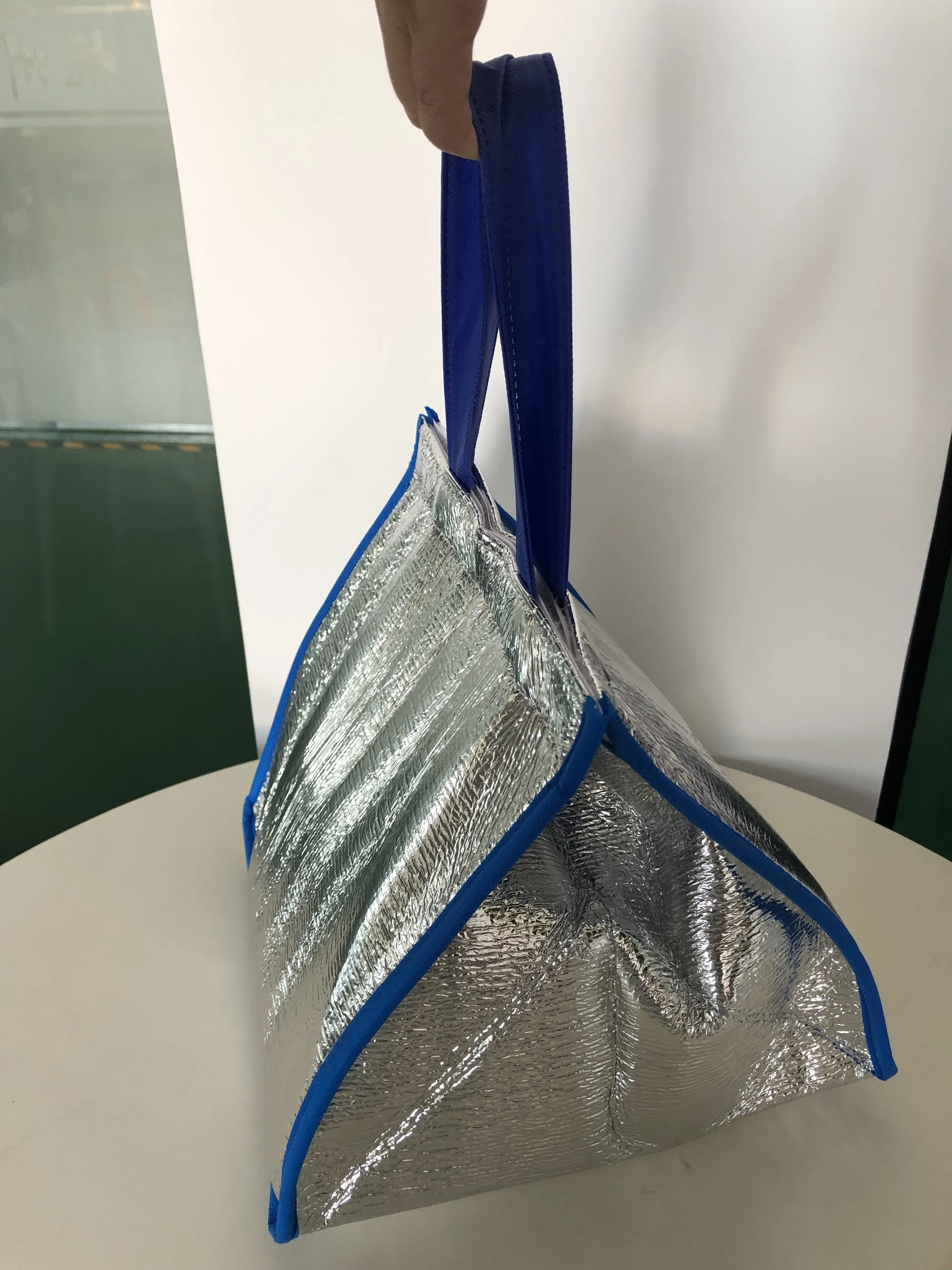 Жемчужная хлопчатобумажная изоляционная сумка для еды, многоразовая термоизоляционная дешевая Термосумка из алюминиевой фольги, Термосумка для еды на вынос
