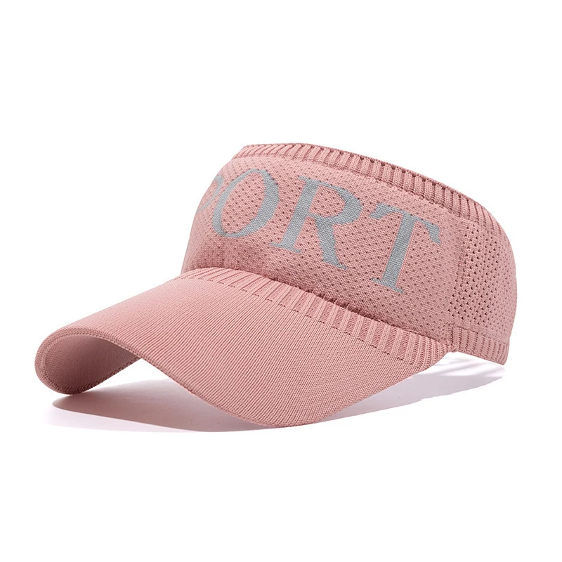 Wholesale Summer UV Sublimation Adjustable Cap for Women Men Letter Sports Visor Hat Tennis Baseball Sun Visor Hats