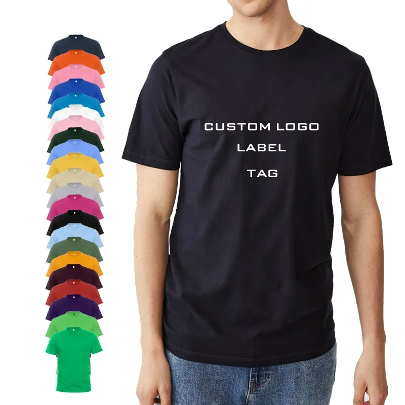 100% Cotton Plain Unisex Plus Size T Shirt Custom Logo Printed T-Shirts Front And Back Cheap Tshirt For Men