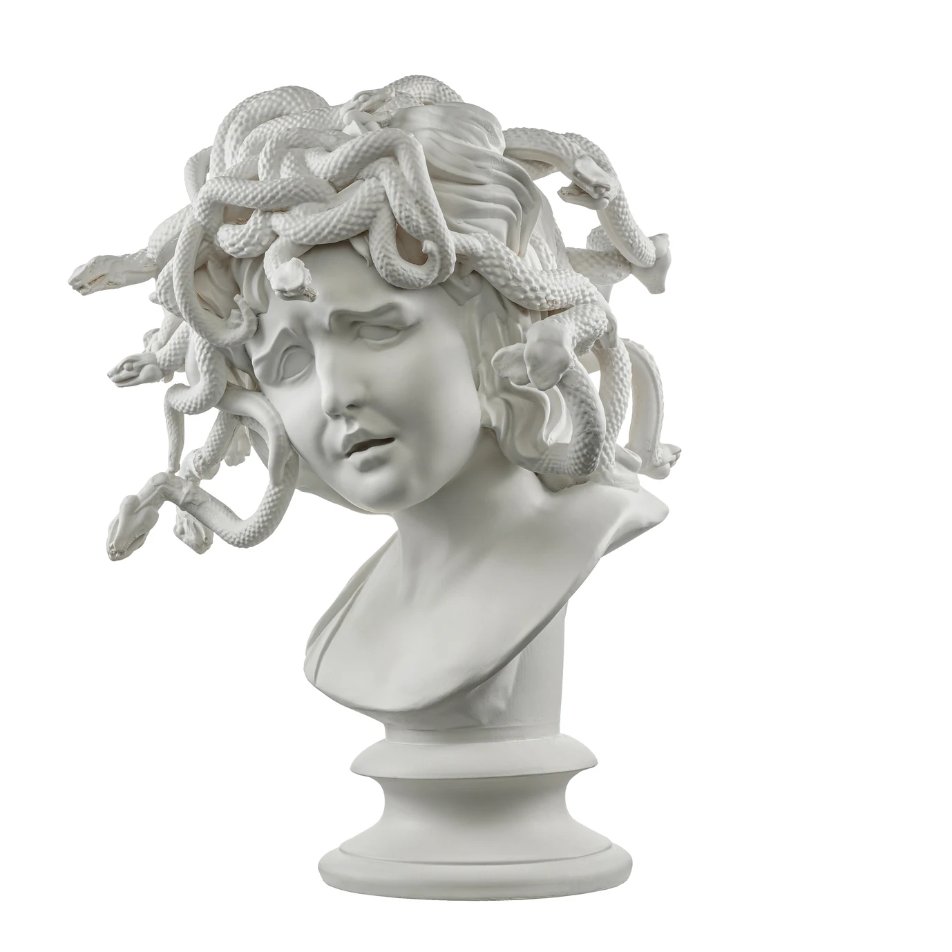 Vietnam Manufacturer 60cm Fluorite Snake Queen Medusa Composite Statue Custom Designed Folk Art Colorful