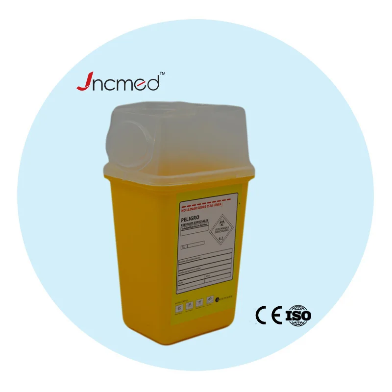 USA Hot Sale Medical Sharps Container 1 Liter Biohazard Infectious Waste Sharps bins