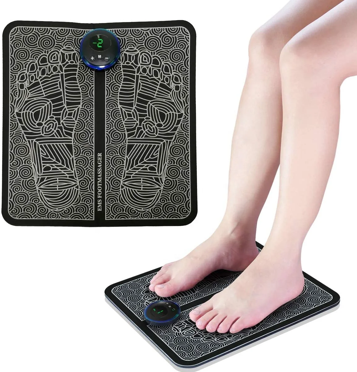 2023 Hot Products TENS Massage Pad Feet Muscle Stimulator Massage Mat Electric Vibrating EMS Foot Massager