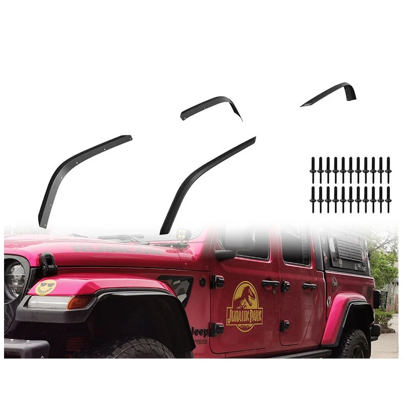 Sturdy Design Aggressive Look Durable High-Quality PP Material Wide Fender Flares for Jeep Gladiator 2020-2023