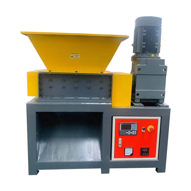 Best quality used waste metal crusher rubber double shaft pallet shredder for sale