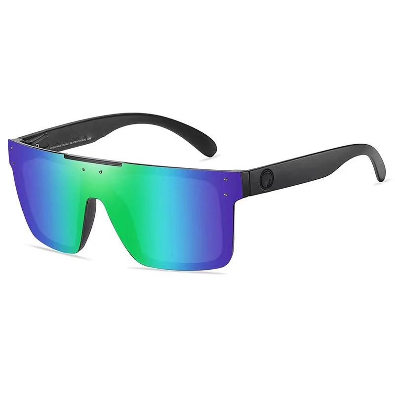 Outdoor Heat Sports Wave Men Sunglasses Brand Name One Pieces Sun Glasses Polarized Logo And Color Box Packaging
