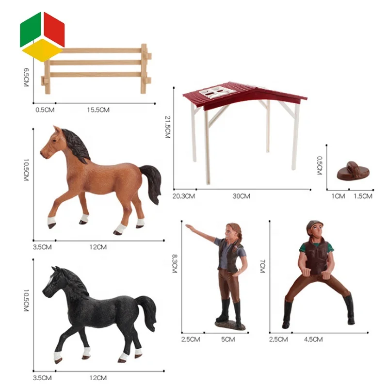 Набор моделей животных из ПВХ QS игрушки для детей имитация лошади Racecourse реалистичные пластиковые игрушки-животные