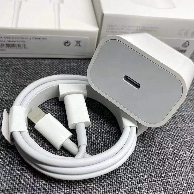 Factory price 20w wall adapter 2in1 home charger set usb-c type-c cable cord for iphone ios series