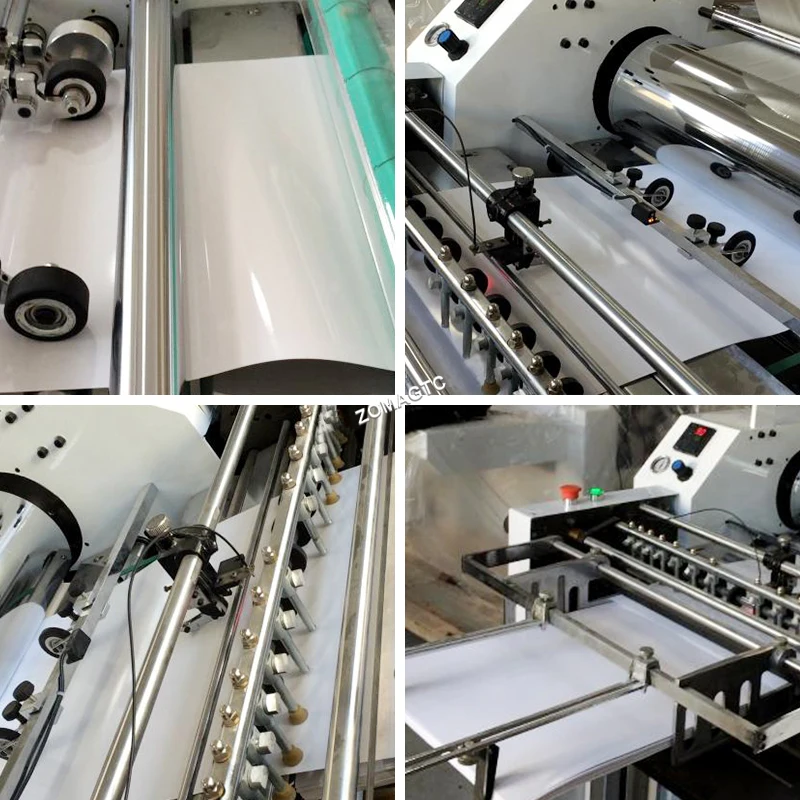Fully Automatic Kraft Paper Cardboard Sheets Laminator Machine Double Sides Film Hot And Cold Flute A2 Laminating Machine