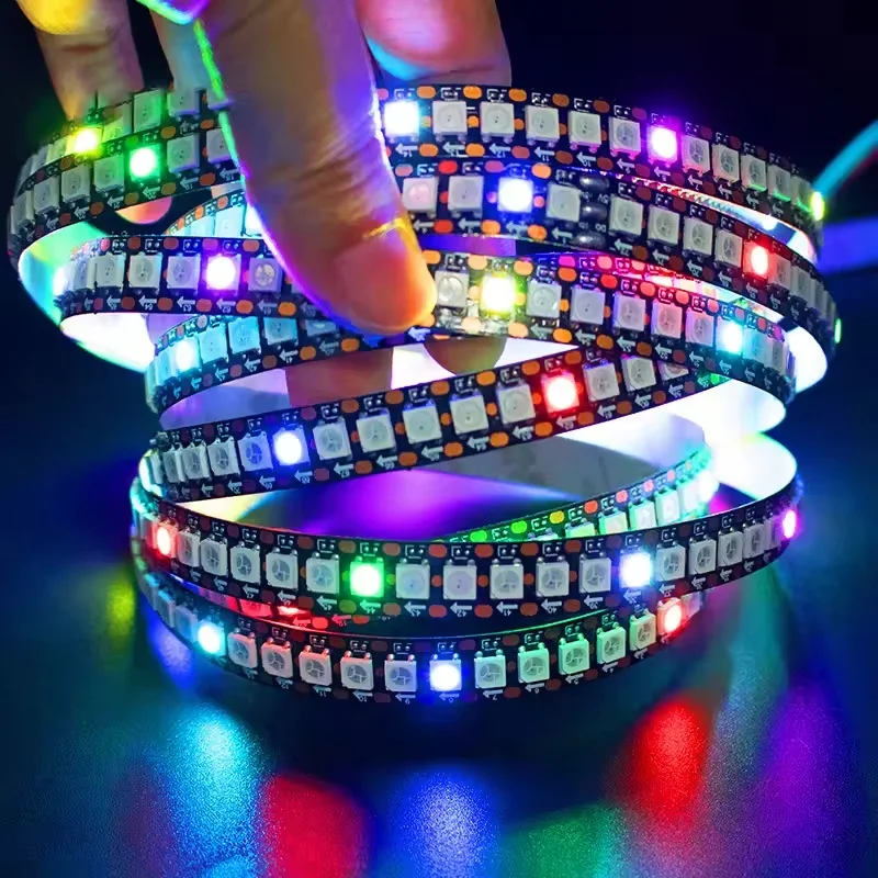 Ws2812b ws2811 5 В 12 5050 30 60 144 светодиодов RGBIC Dream цветная светодиодная лента для KTV Bar
