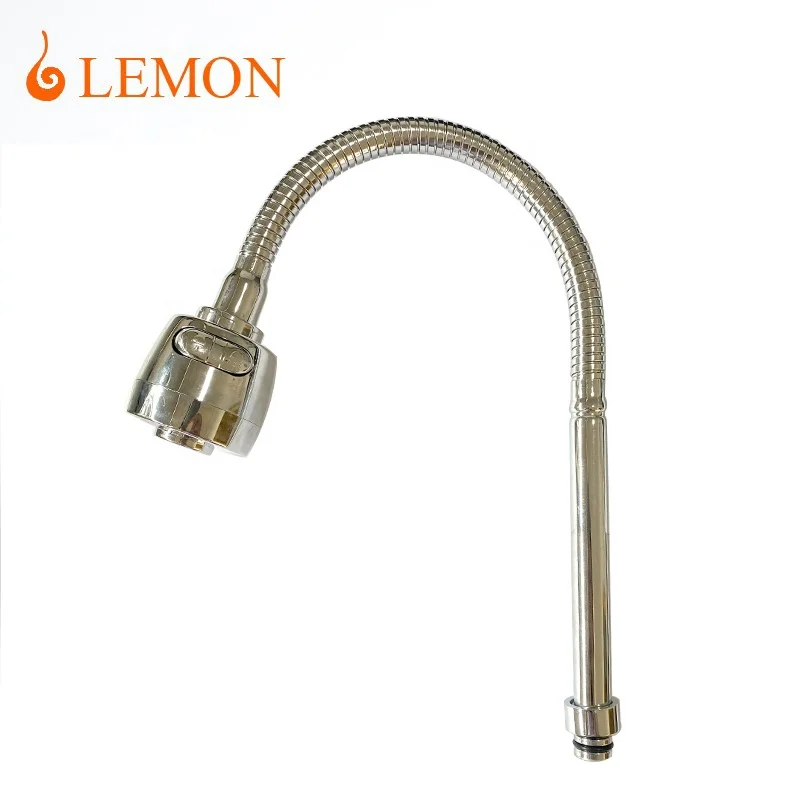 Stainless steel tube chrome ABS shower head Kitchen Sink Faucet Flexible Spout Hot Cold Water mixer Flexible Hose with spray tap