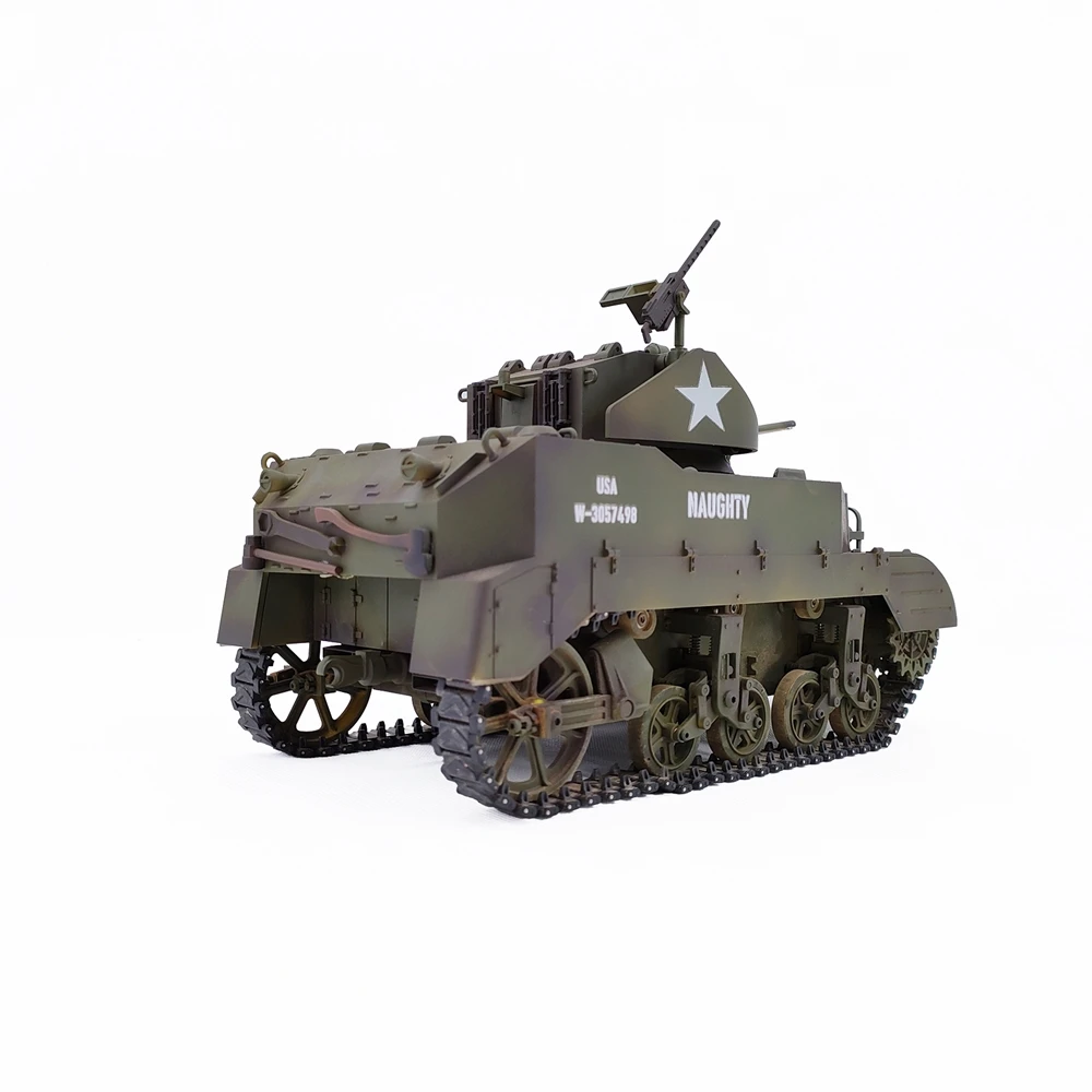 New Model Coolbank G2080 RC Tank 1/16 Scale U.S. M5A1 Stuart Light Tank 2.4G Remote Control Simutate Voice and Light RC Tanks