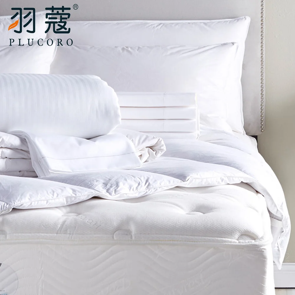 Hotel Bedding Set Luxury Latest Design 300TC  Cotton Bed Sheet Linen White Hotel Bed Linen