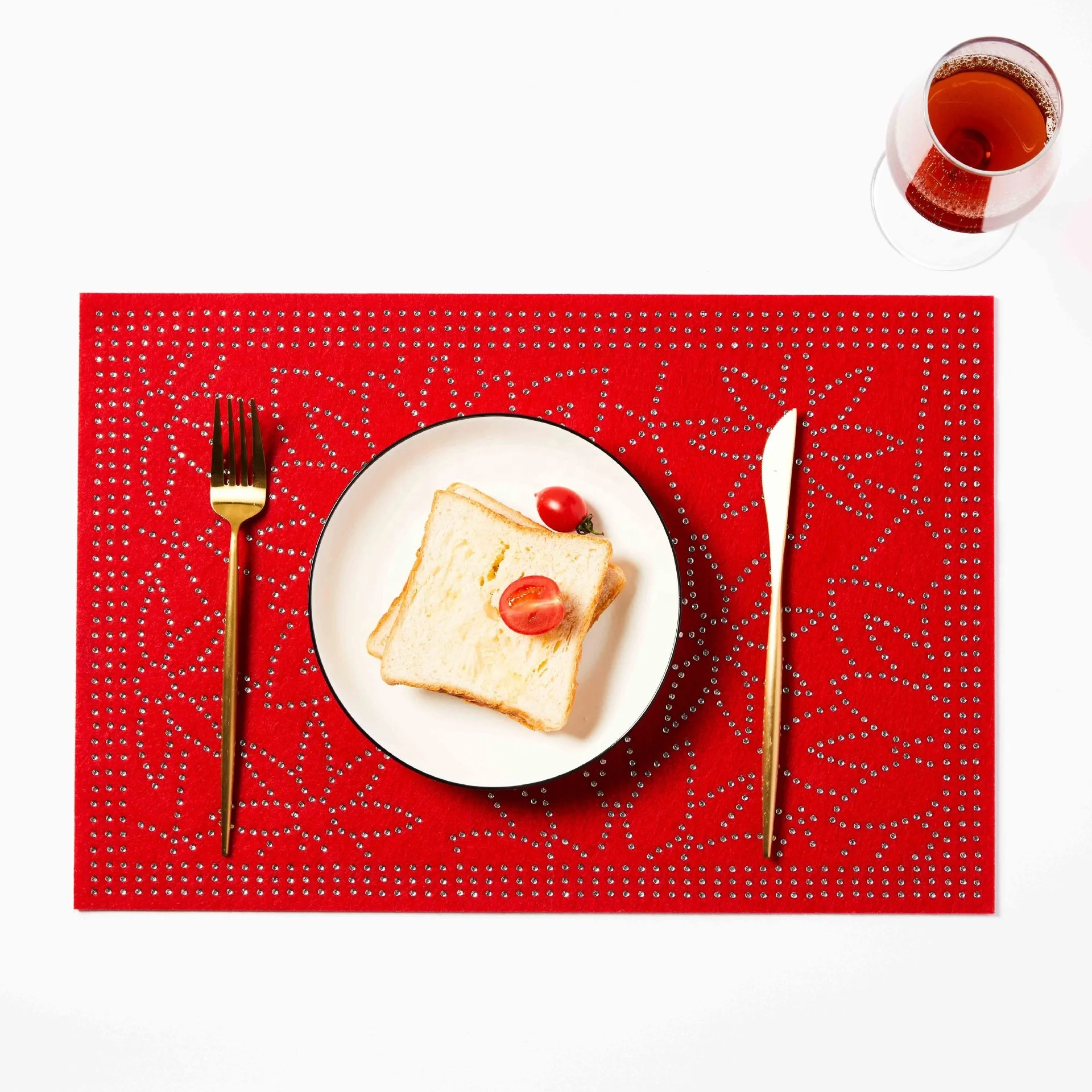 Factory wholesale custom table printed plate mat placemats for dining table