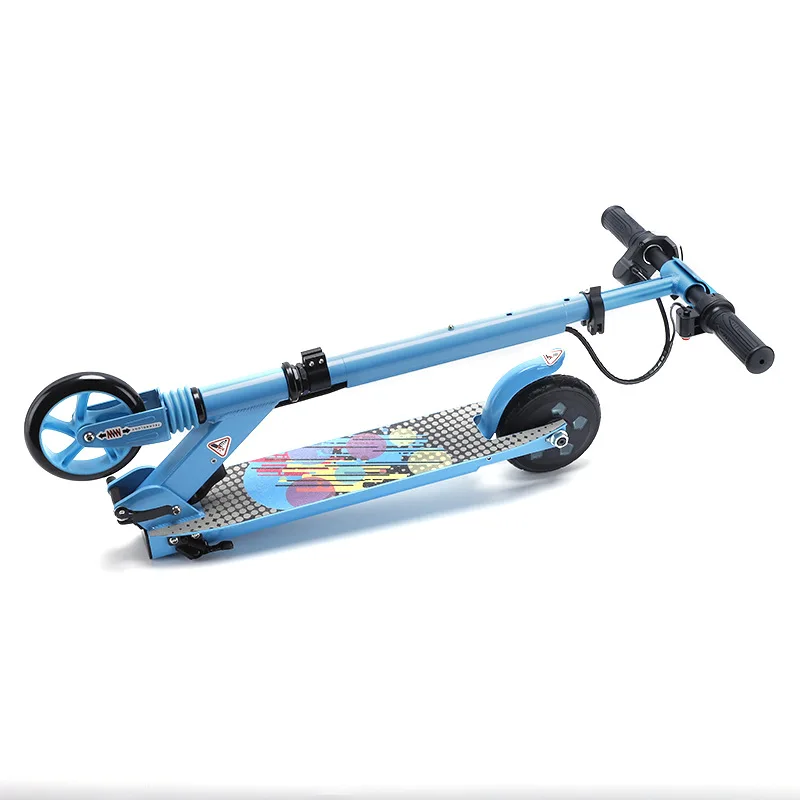 Good price portable flash double wheel folding kick scooter for children