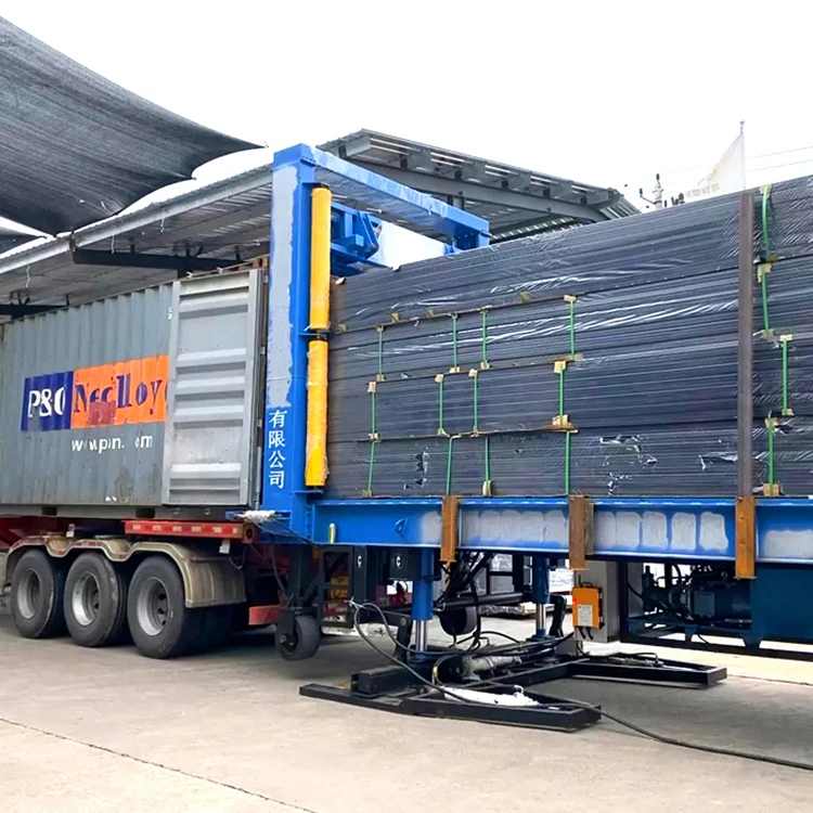 Hot sell new innovative design smart container lifting and unloading ramp system for loading steel/wood/panel