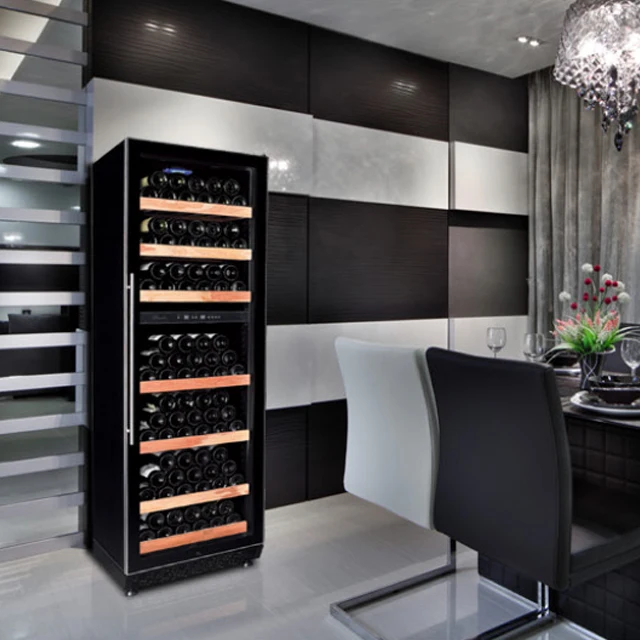 popular dual temperature zone wine refrigerator wine cooler storage