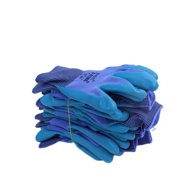 Latex Crinkle Coated Labor Protective  Construction Industrial Safety Work Gloves