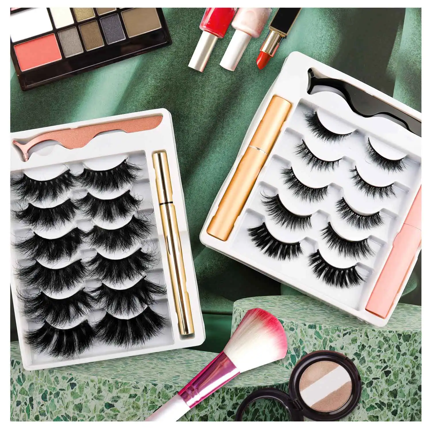 Wholesale False natual  Lashes Ecological Environmental Friendly Tresluces Vegen 3d Silk Lashes biodegradable Eyelashes