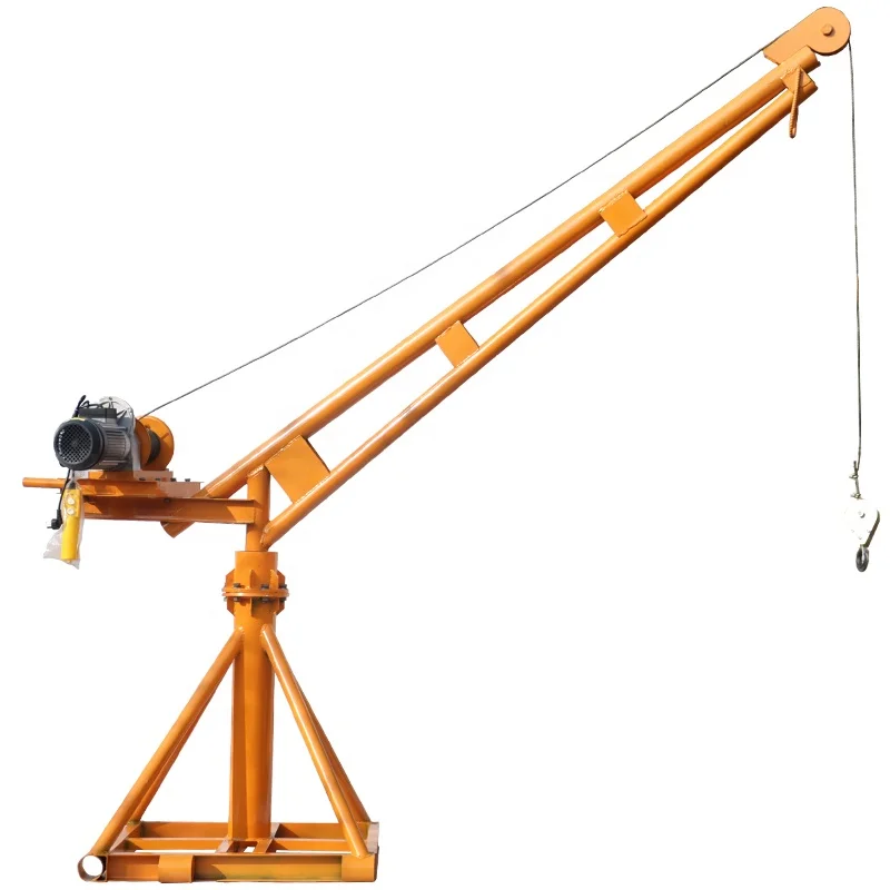 outdoor 360 degrees 500kg 800kg 1000kg mini monkey lift small construction crane