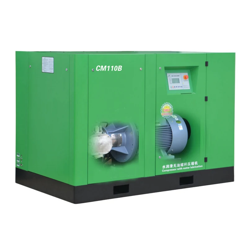 75KW 100HP mute oiless air compressor medical oil-free  oil free compressors for laboratory (SCR100G)