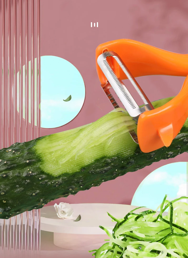 7-in-1 Multi-Function Double-Head Peeler Kitchen Tool Fruit Vegetable Can Opener Bottle Opener Core Digger for Potatoes