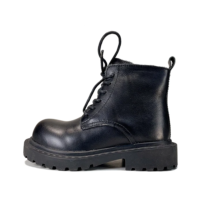 New British Style Wholesale Children Teenagers Boys Lace Up Platform Dress Shoes Kids Leather Shoes Boots Shoes For Girls