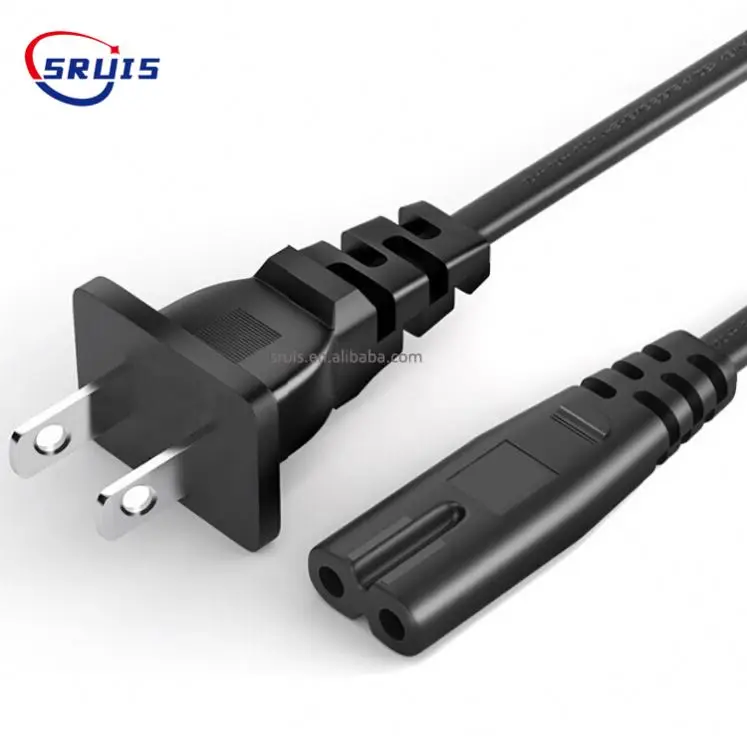 110 Volt Nema 5-15P Tv Extension Ac Cord Swivel Flat Iron Us Plug Usa Iec320 C13 Computer Power Cable