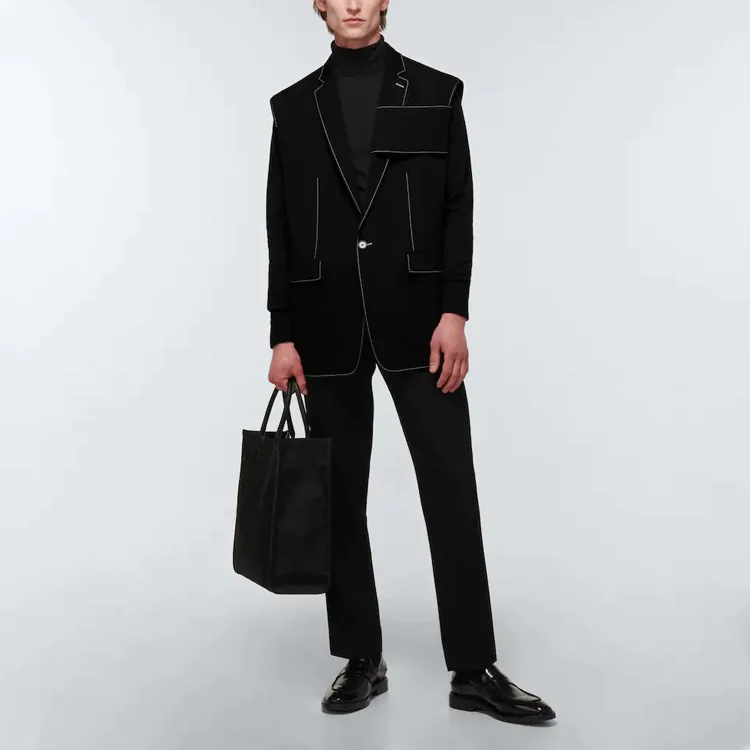Custom Vest for Men Black Loose Oversize Formal Suit business Blazer Vest