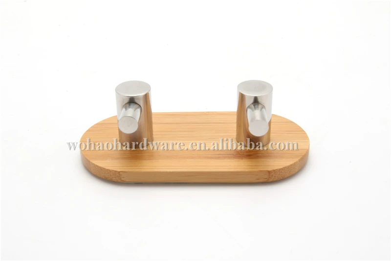 
Factory Price Bamboo 3M Hooks Heavy Duty Wall Hooks Hangers Waterproof Stainless Steel Hooks 