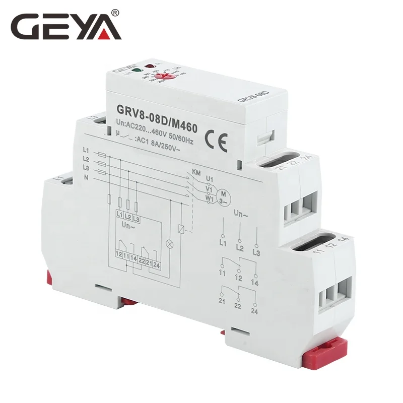 GEYA GRV8-08D M265 127V-265VAC постоянного напряжения реле контроля протектор 3 фазы