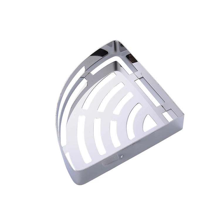 Low MOQ bathroom accessories wall mounted rack organizer bathroom corner storage shelf