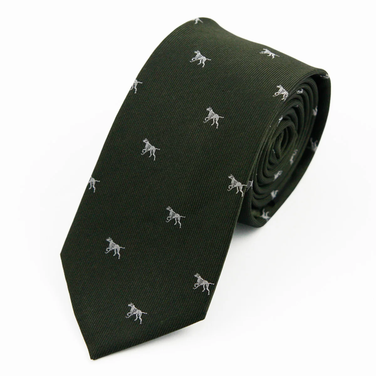Hamocigia Custom Luxury Handmade Shengzhou Cravate Gravata Animal Silk Jacquard Woven Men Tie