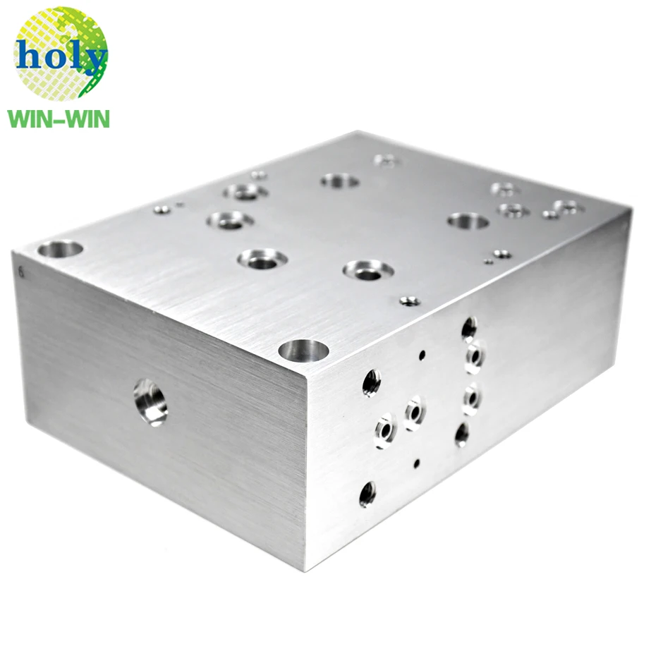 High Accuracy Auto Aluminum Block Parts CNC Auto Parts with Brushing Finish CNC Machining Factory