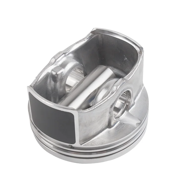 Custom forged practical flexible engine spare parts silver piston with piston rings 55574537 manufacturers
