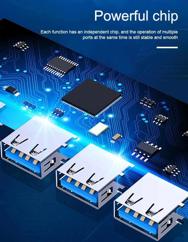 Fast Charging 6 In 1 Hub USB 3.0 Fast Reading High Speed Drive Free Multifunction USB Port Hub 4 In 1 Multiport Docking Station