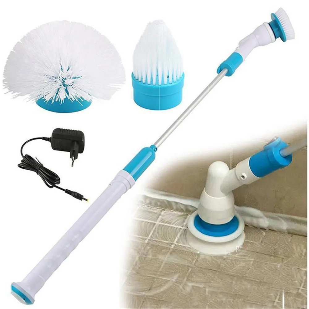 Battery Waterproof Wireless Cordless window Cleaning utensil Electric clean Spin Power Brush Floor Scrubber For Washing Bathroom