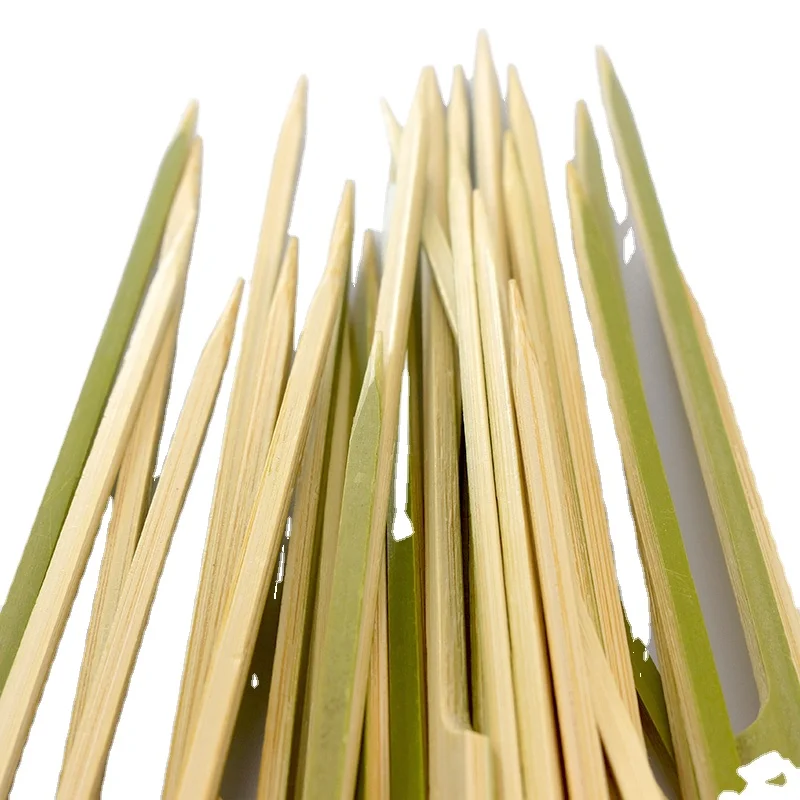 Пищевая безопасная горячая Распродажа зеленая лопастная бамбуковая шпажка