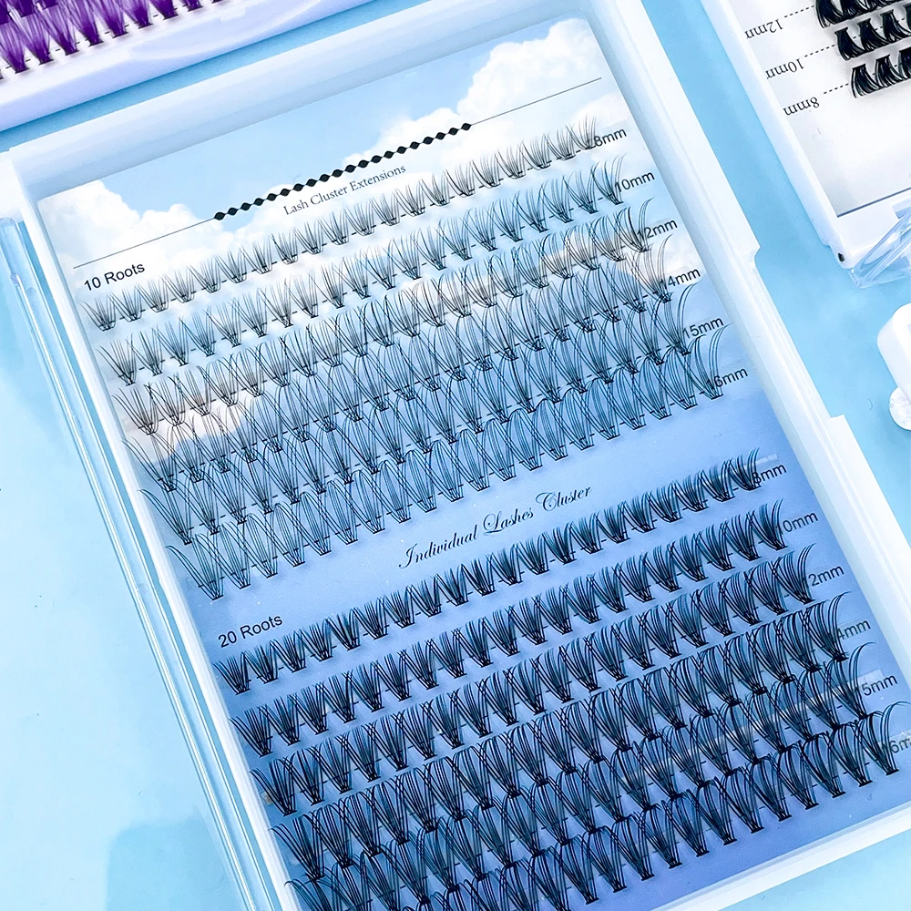 Handmade Natural 20D 30D 40D Faux Mink Diy Eyelash Extension Diy Clusters Lashes Self Grafting Eyelash Extension