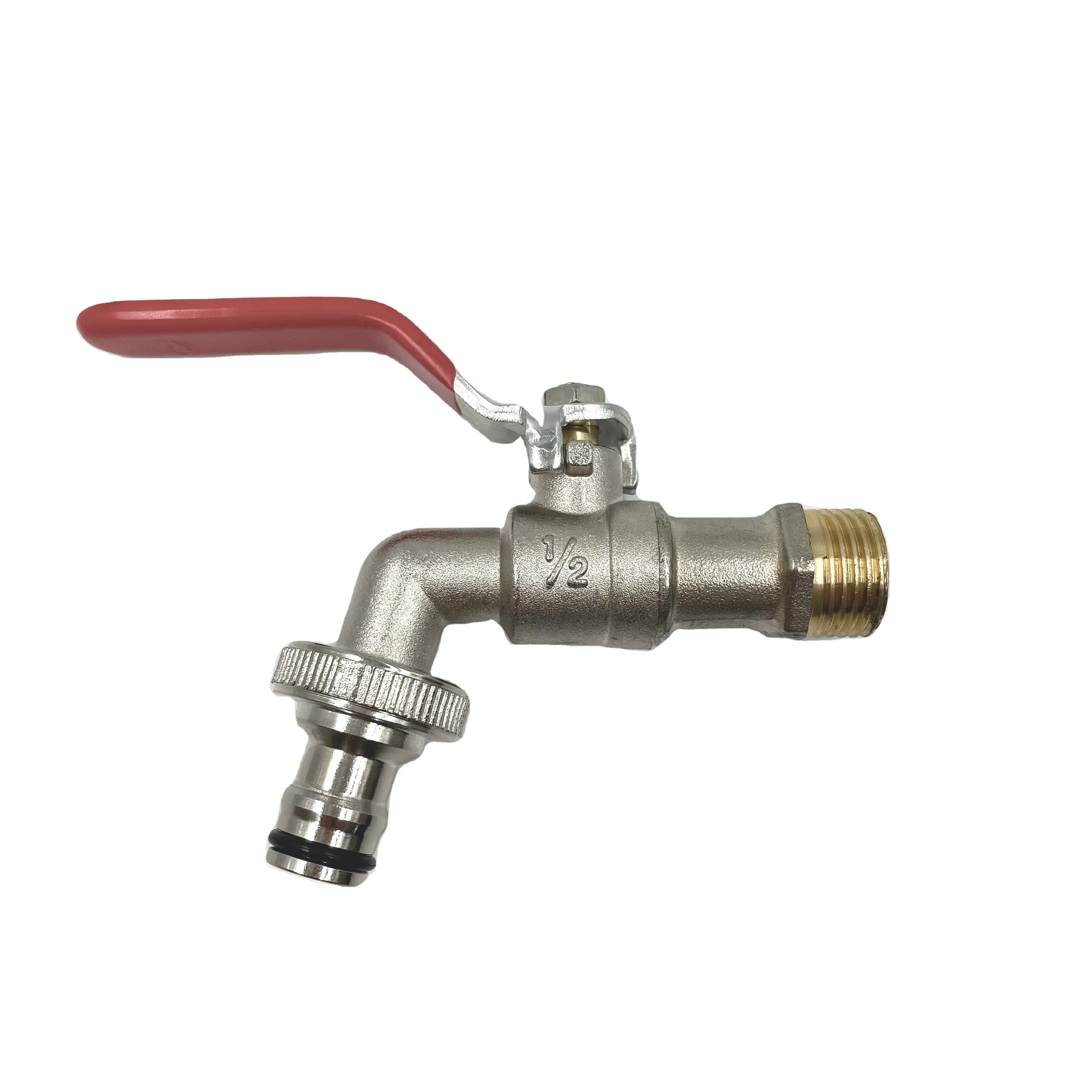 1/2 Half Brass Half Zinc Washing Machine Hose Bib Tap Faucet with Interface for Bathroom Garden
