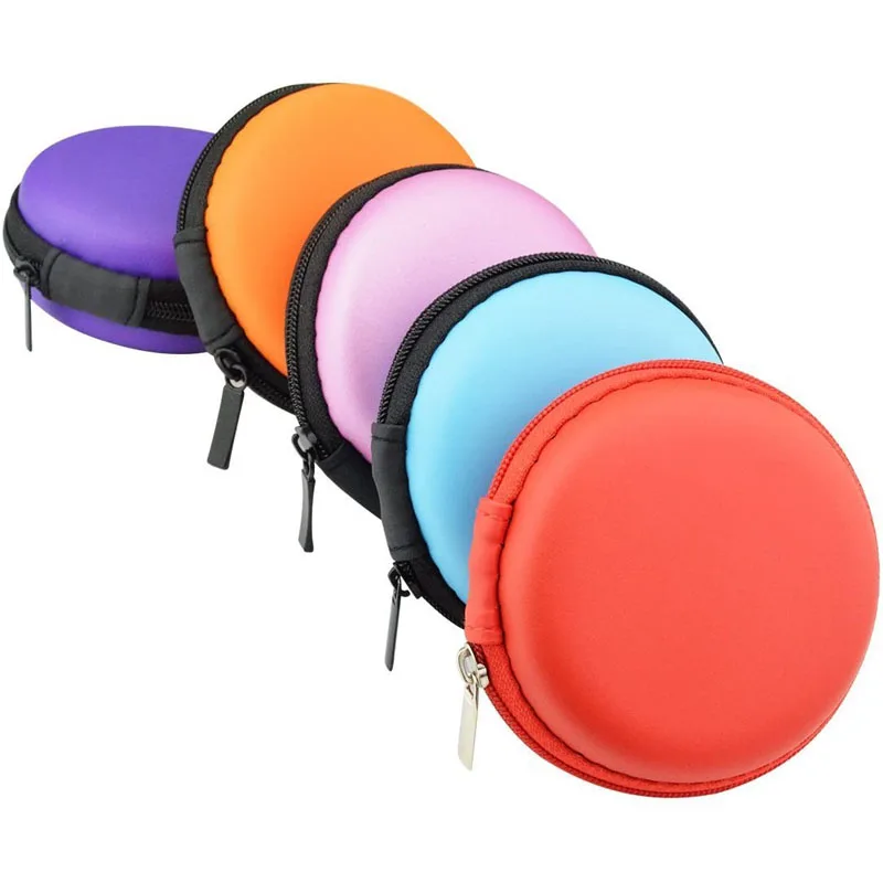 Headphone Travel Carrying Case Earbud Carrying Case Fashion Earphone Cord Carrying Case