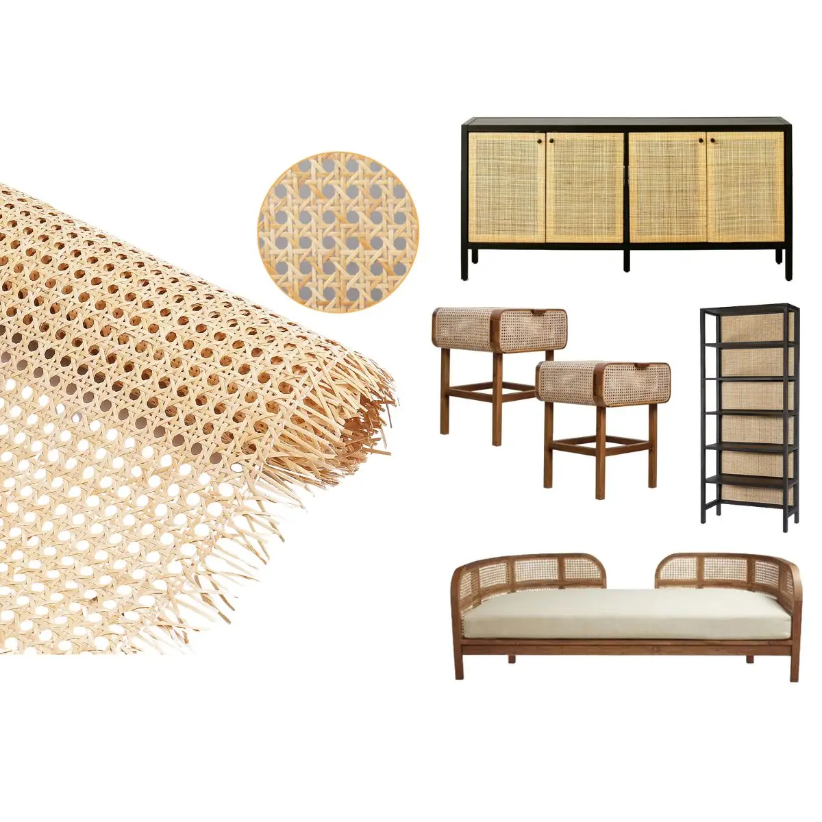 Handwoven Rattan Cane Webbing Rattan Roll Natural Product, Cane Rattan Chair Wholesale Vietnam Handicraft