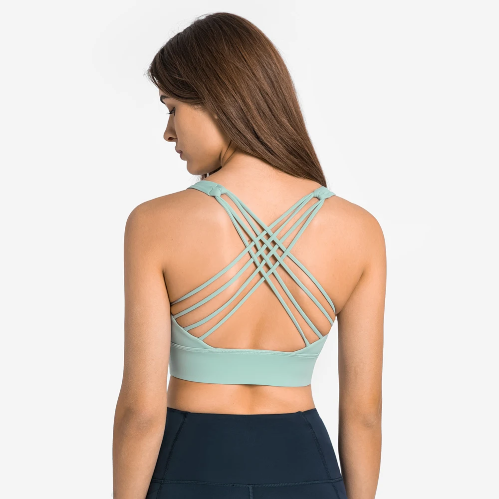 2023 Women High Impact Tie Dye Fitness Sports Bra Cross Back Removable Pads Workout Gym Yoga Bra Top