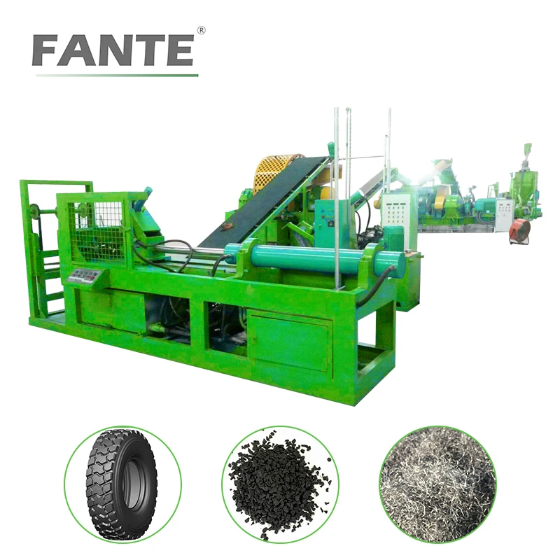 Reclaimed Rubber Making Line Tire Recycling To Rubber Powder Plant Waste Tire Recycling Processing Machine Line