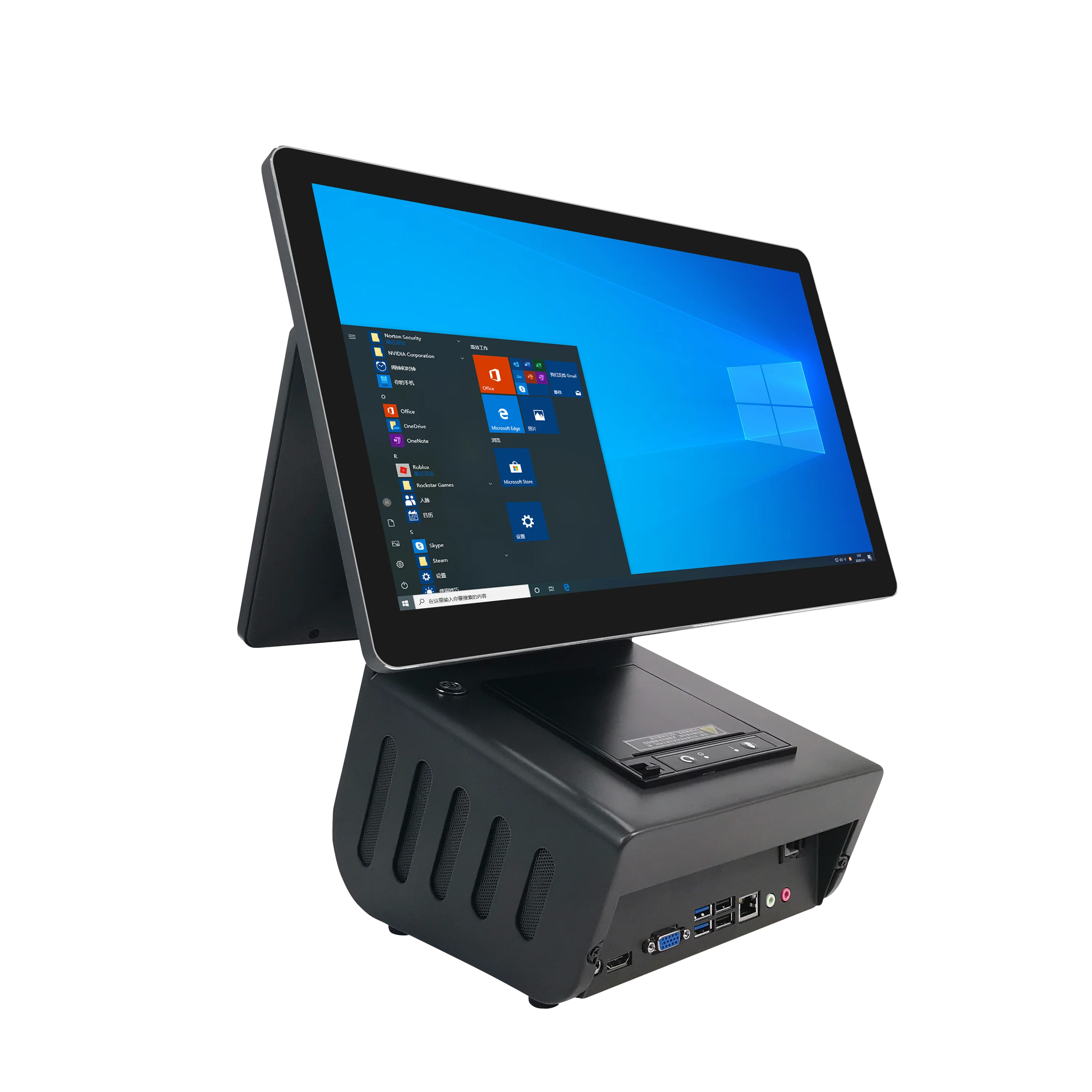15.6 Pos System for Restaurant Touch Screen Pos with Embedded Printer