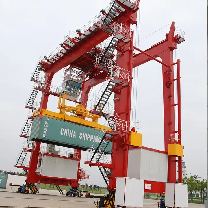 China port rubber tyre gantry crane 40 ton 50 ton container crane RTG crane price