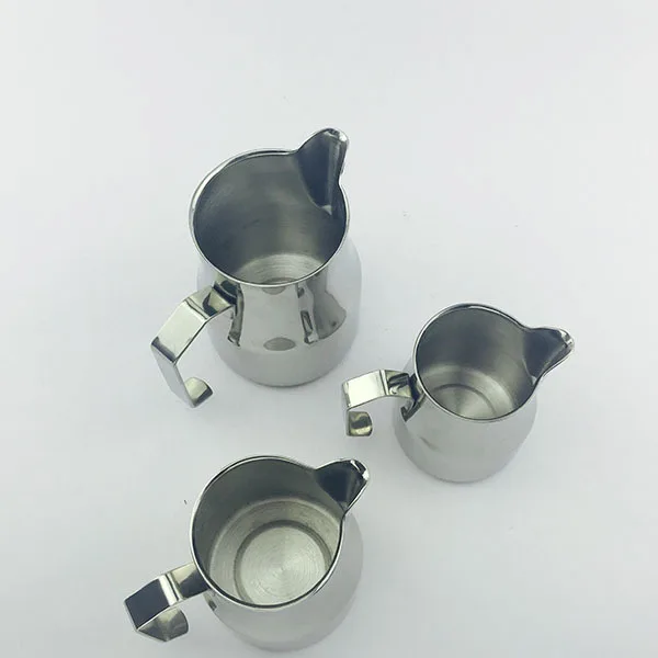 custom logo espresso tools special shape silver milk foaming jug Coffee Barista Frother Milk Pitcher Jug