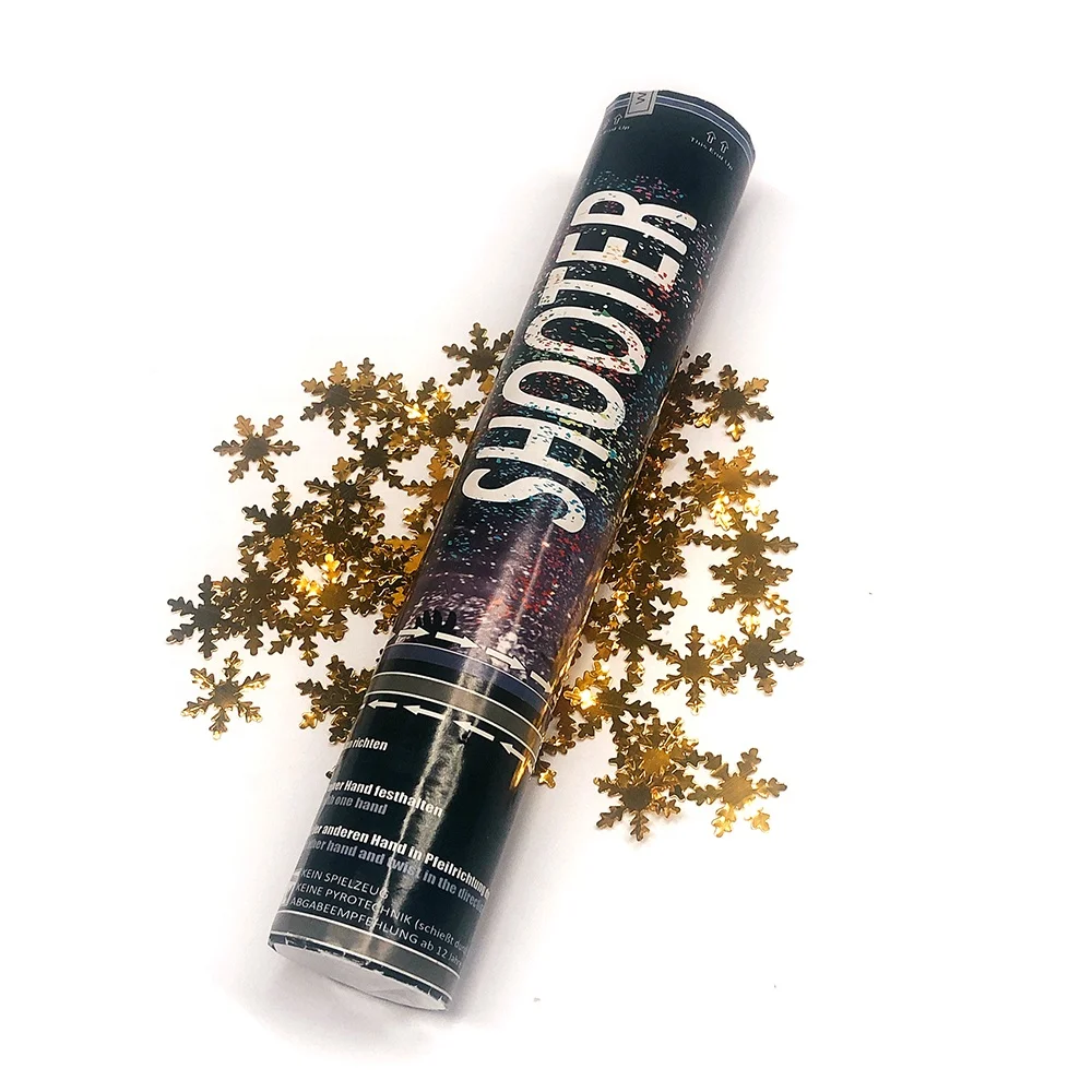 Party City Manufacturers Wholesale new years reloadable gold snowflake rose party confetti poppers